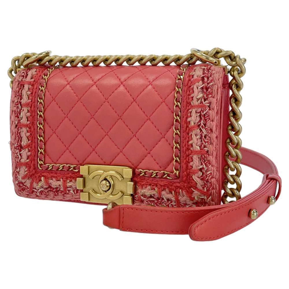 Chanel Boy Chanel Matelasse Lambskin Tweed Bag